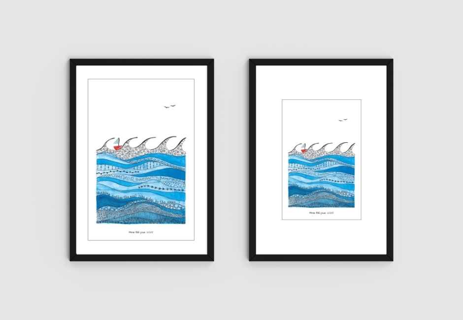 Tekening 'Nothing soothes the soul' - digitale download A4/A5/A6